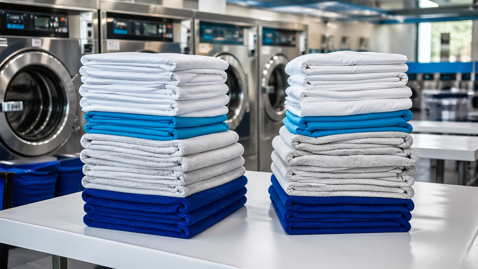 Commercial laundry service for clean business laundry