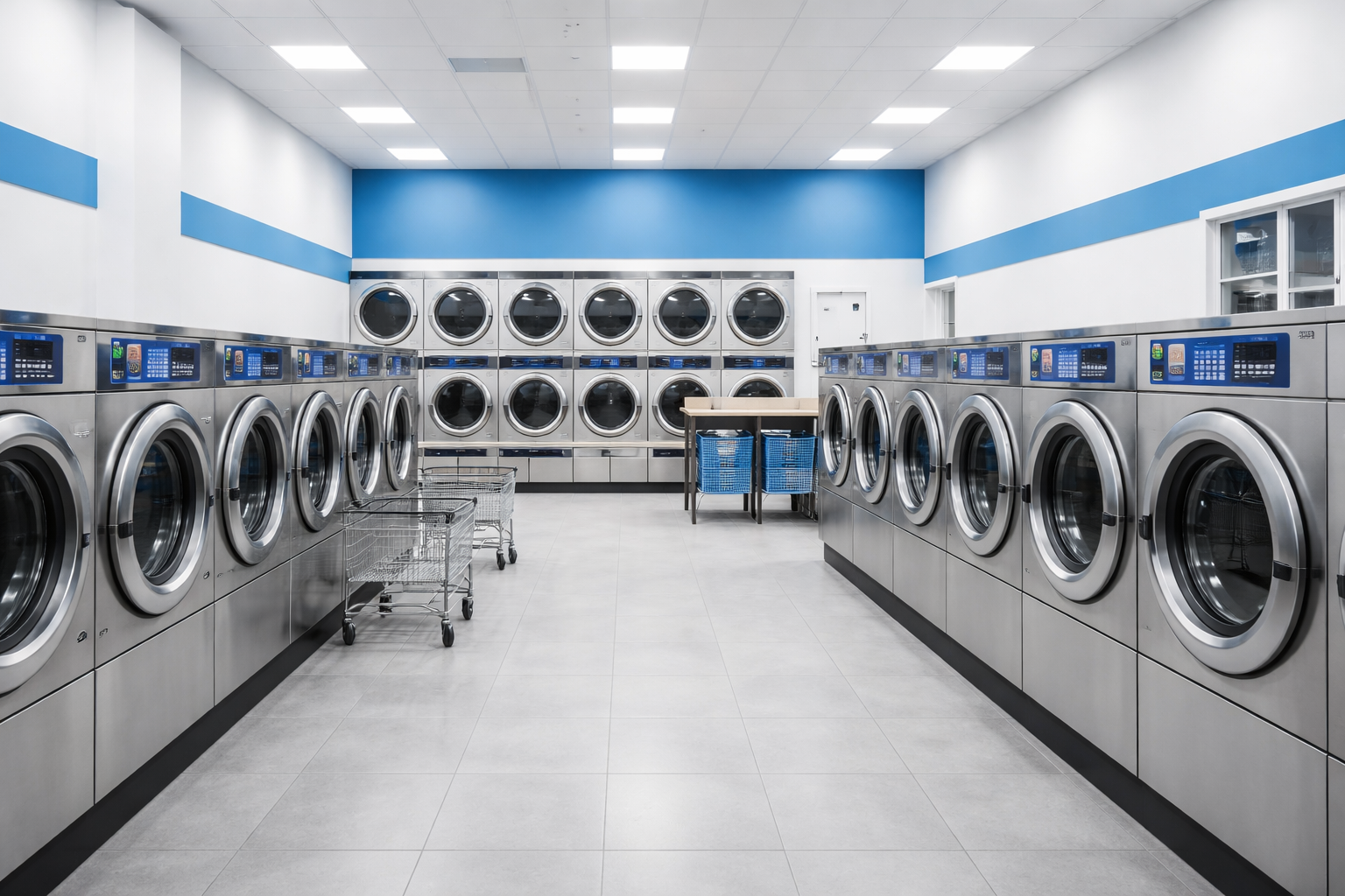 Self service laundromat near Becton Park in Charlotte, North Carolina