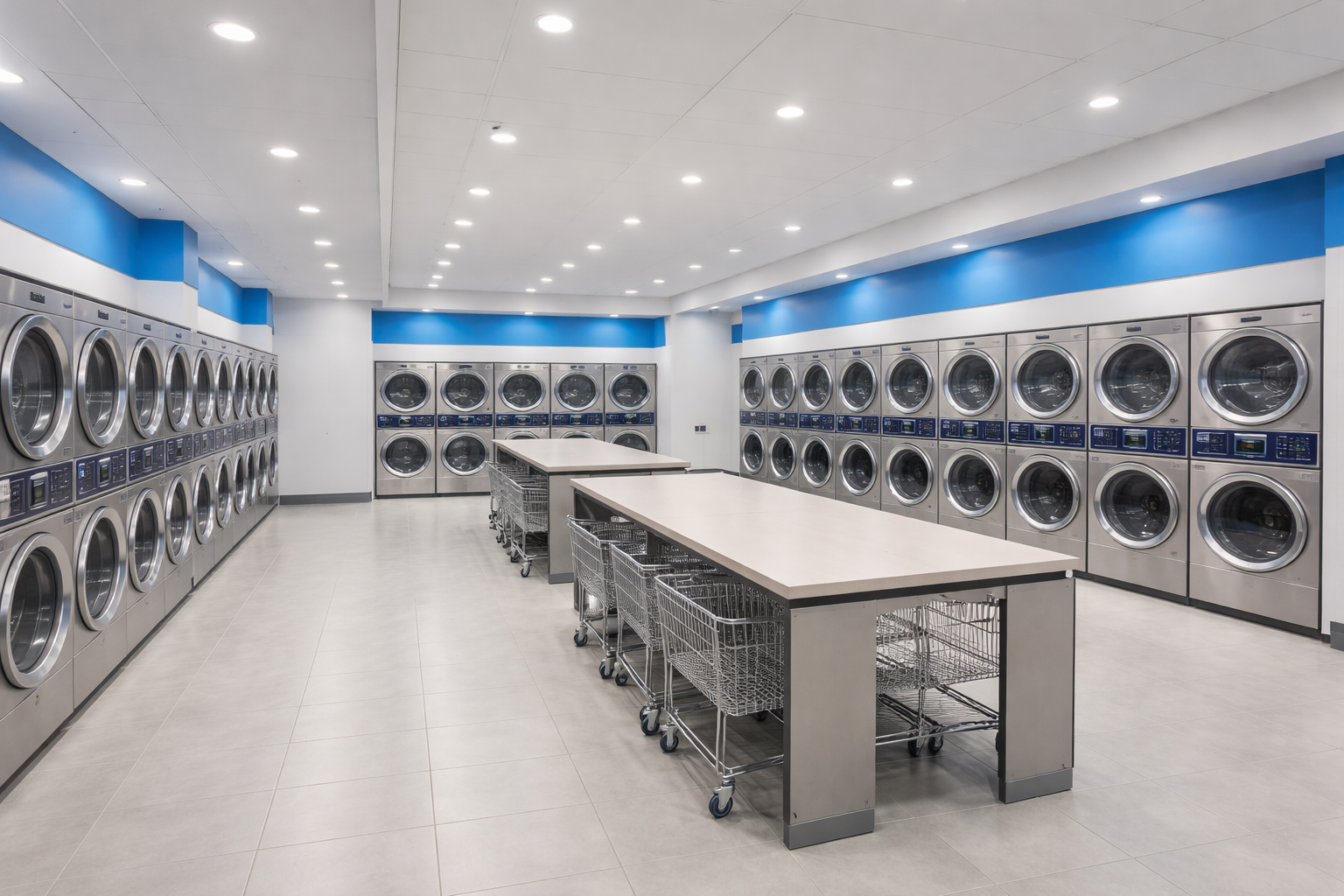 Self service laundromat near Windsor Park in Charlotte, North Carolina