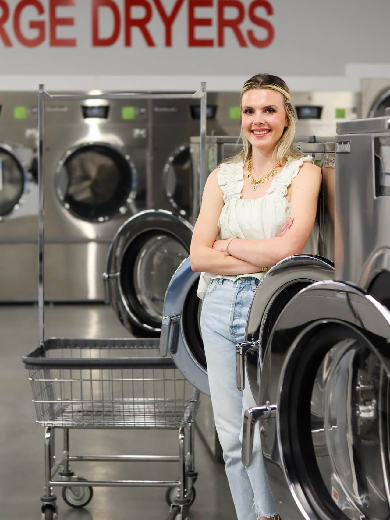 Clean folded laundry prepared for pickup